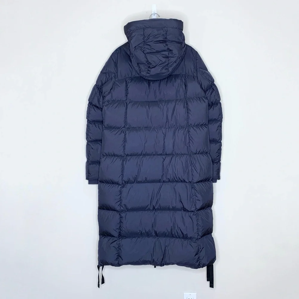 Parajumpers Panda Long Down Jacket (Sz L) Hooded Puffer Coat Navy - Picture 9 of 16